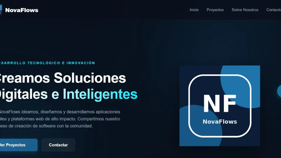 Página de inicio de NovaFlows